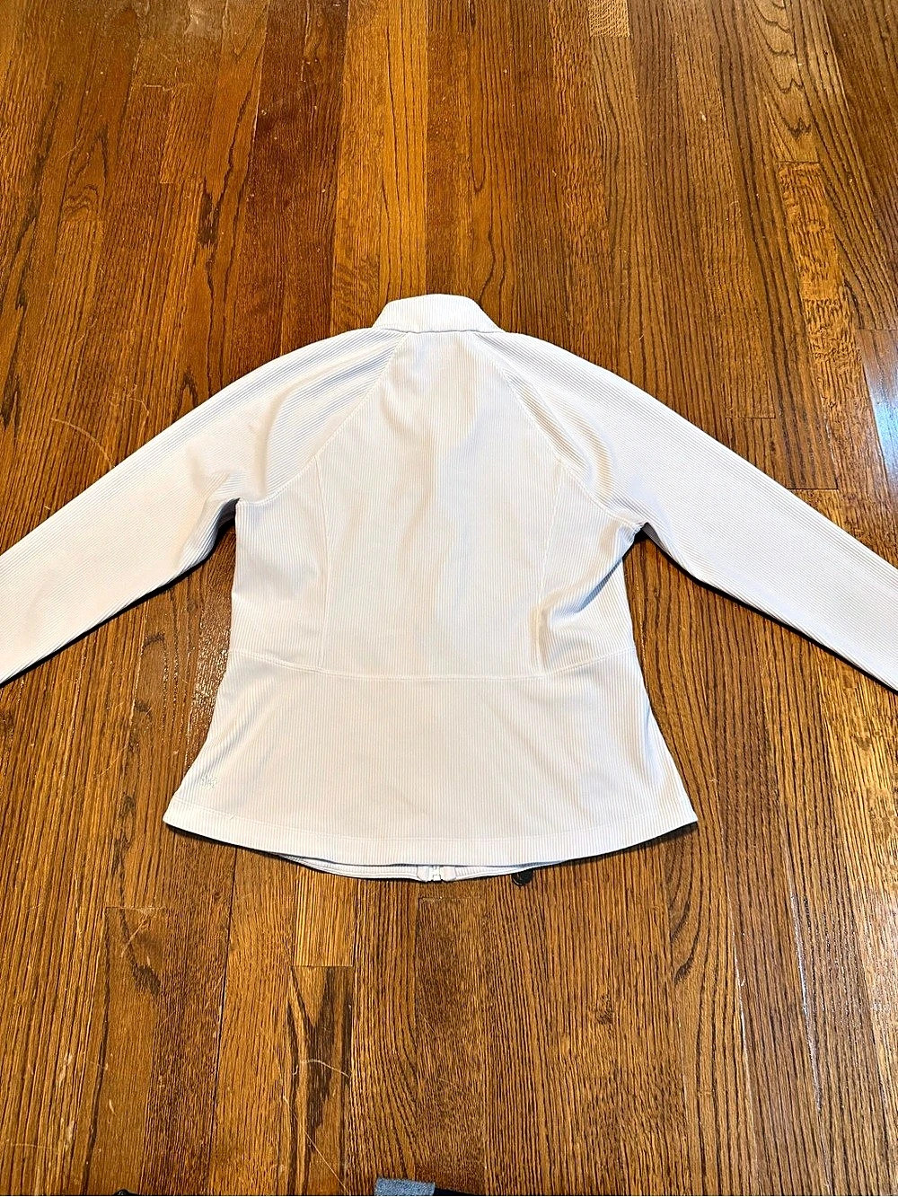 Athleta Salutation Ribbed Full Zip Jacket White Large